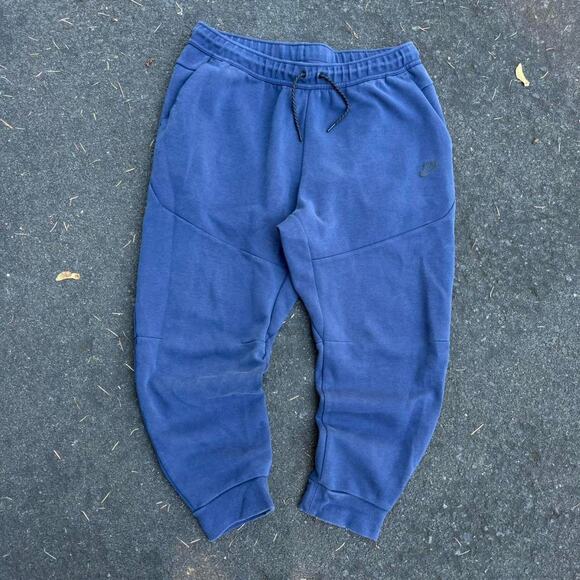 Blue Nike Tech Fleece Sweatpants - Picture 1 of 8